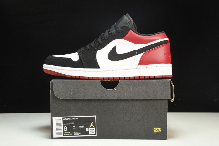 jordan 1 low black toe - 553558-116