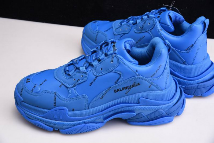 bl triple s trainers blue letters -kickze bl12