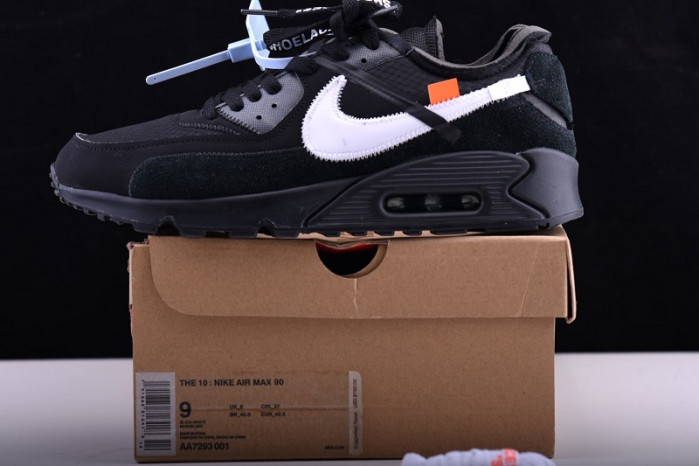 of nike air max 90 black cone white aa7293-001