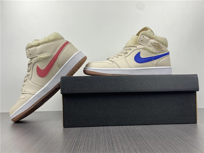 SunProtective Jordan1 Mid Fleece Pearl White DO2207- 3701